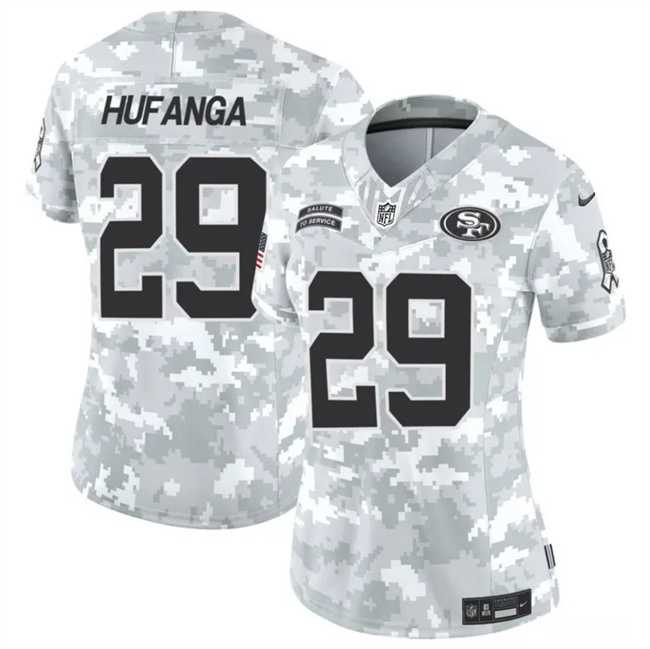 Women%27s San Francisco 49ers #29 Talanoa Hufanga 2024 F.U.S.E Arctic Camo Salute To Service Limited Stitched Jersey Dzhi
